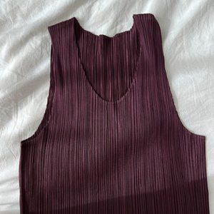 Issey Miyake Pleats Please sleeveless tank top